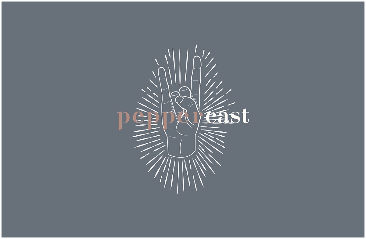 Logo for the PepperCast: a podcast for photographers and creative entrepreneurs.