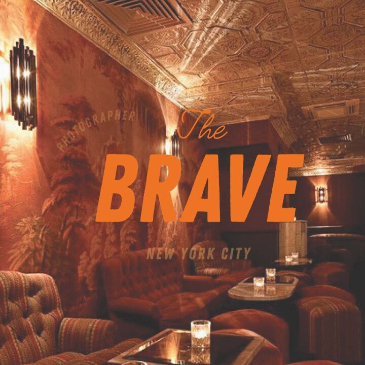 the brave flash brand by meet pepper is orange retro type with bold and edgy colors