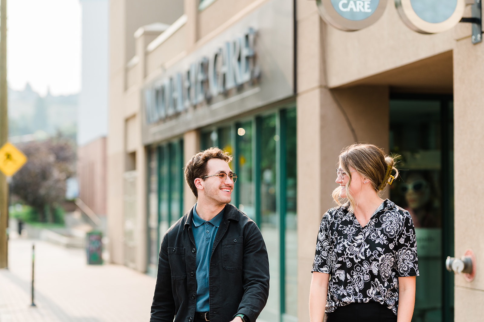 Kamloops business Nicola Eye Care team members standing outside of the eye clinic smiling