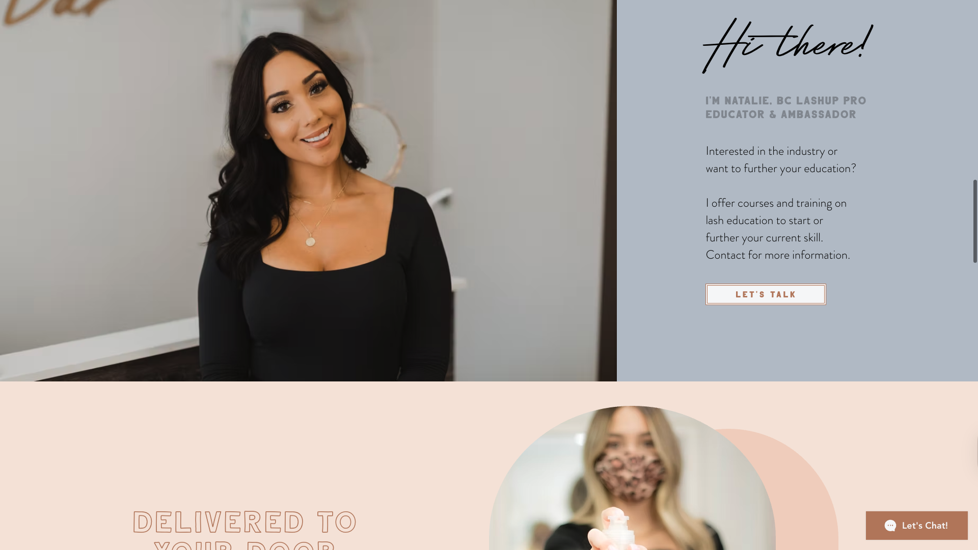 Lash & Glow Bar Website Design by Pepper