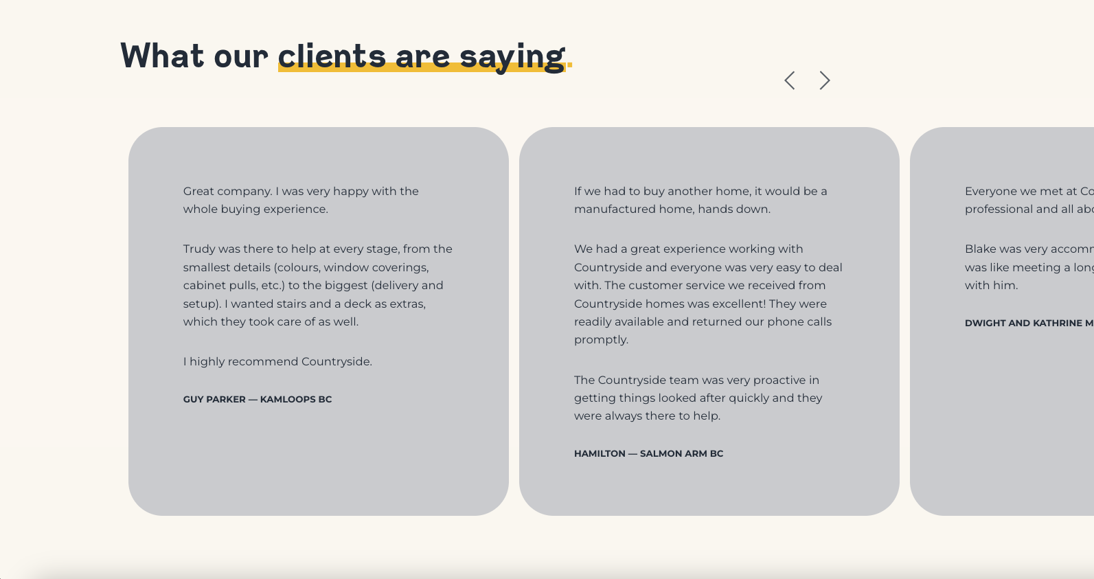 Countryside Manufactured Homes Website Design by Pepper