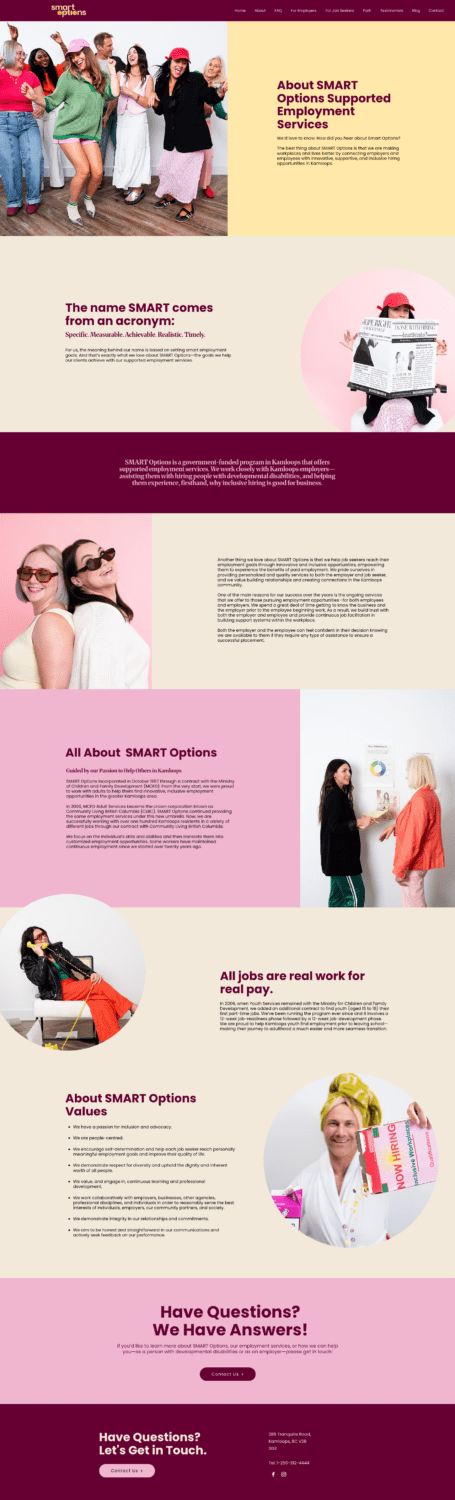 Wix Website Design by Pepper for Smart Options