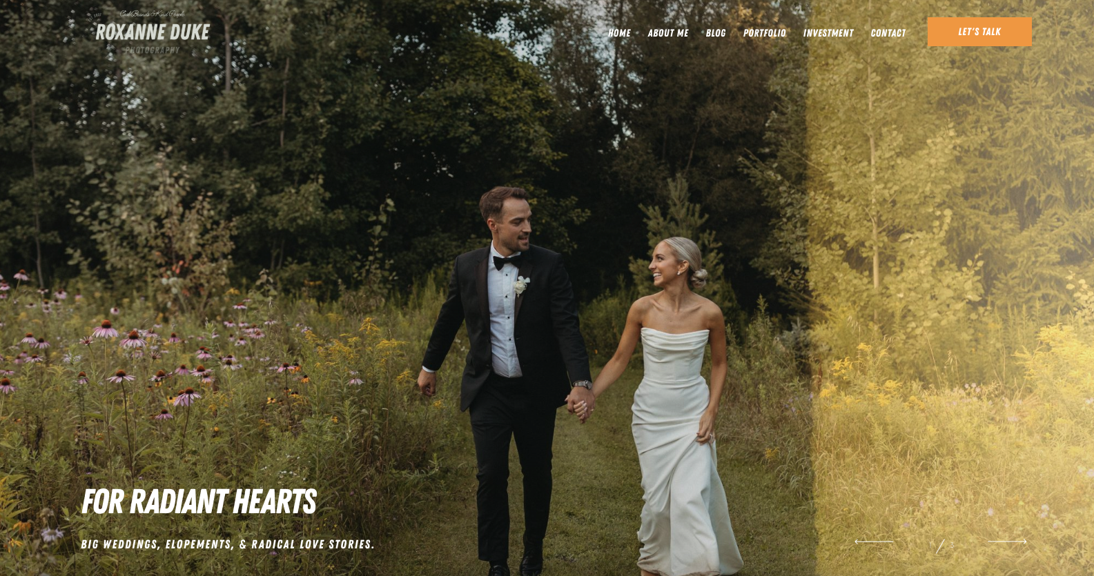 Roxanne Duke Photography Website Design by Pepper