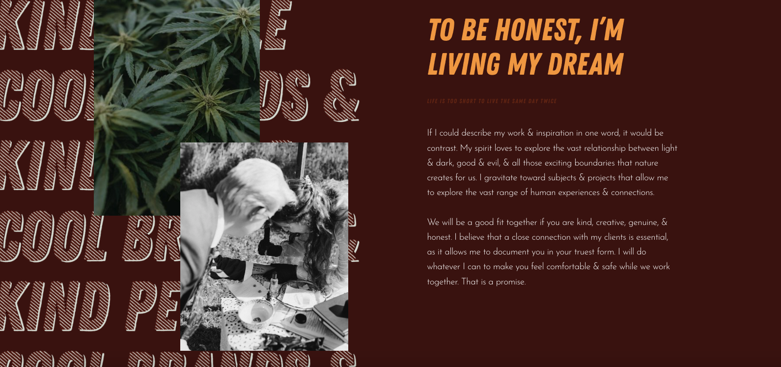 Roxanne Duke Photography Website Design by Pepper