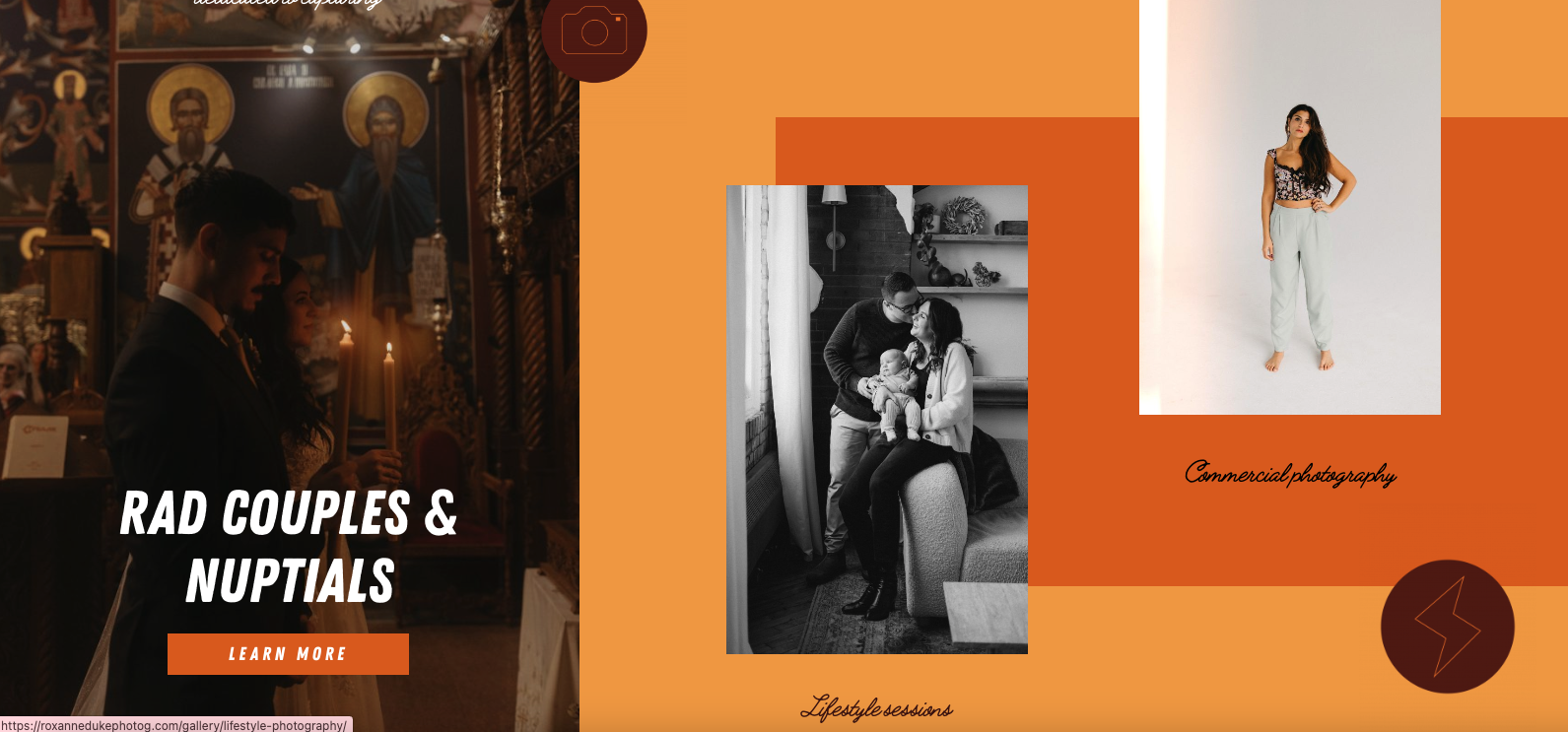 Roxanne Duke Photography Website Design by Pepper