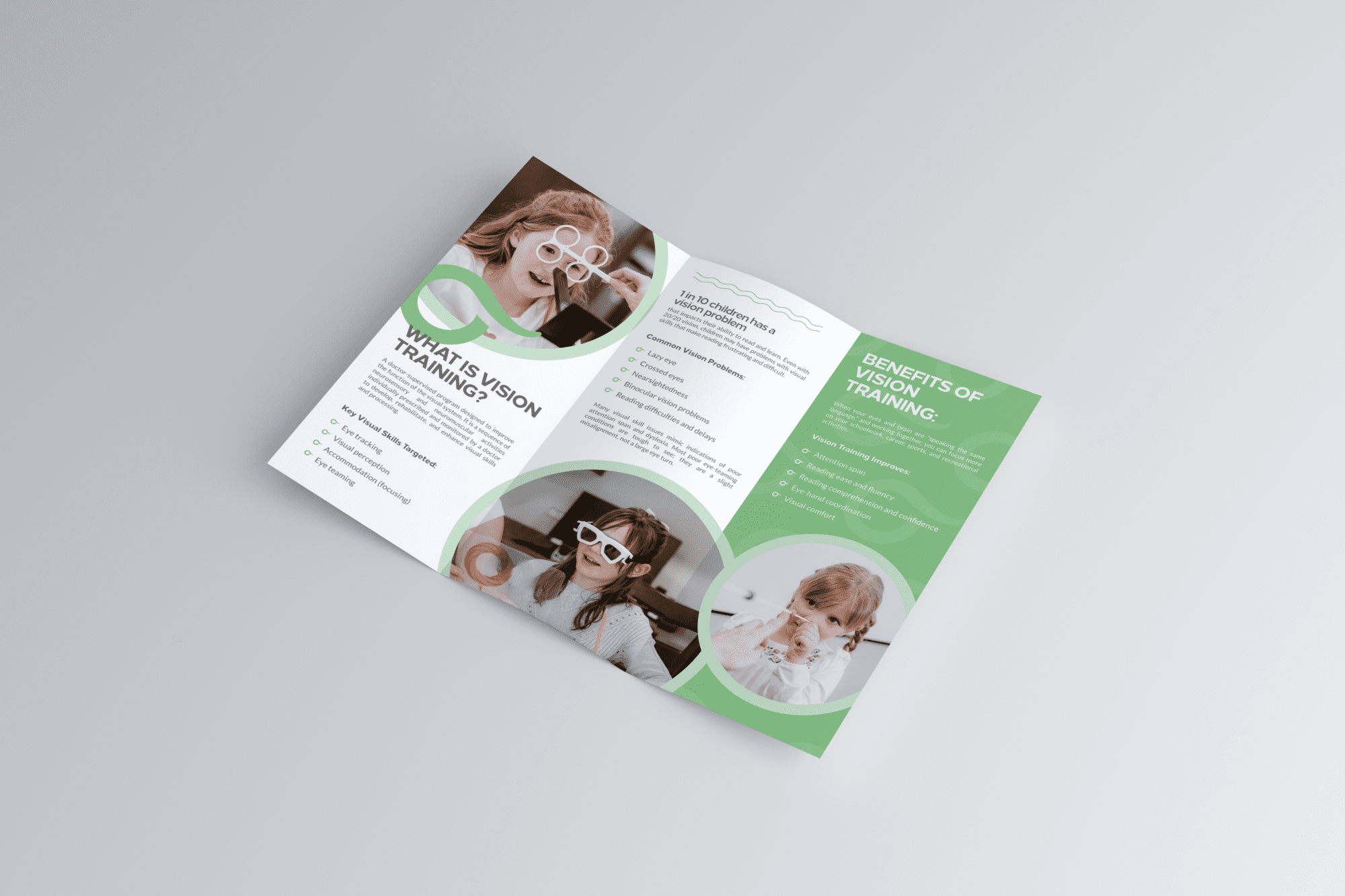 Aurora Eye Care Trifold Brochure designed by Pepper marketing