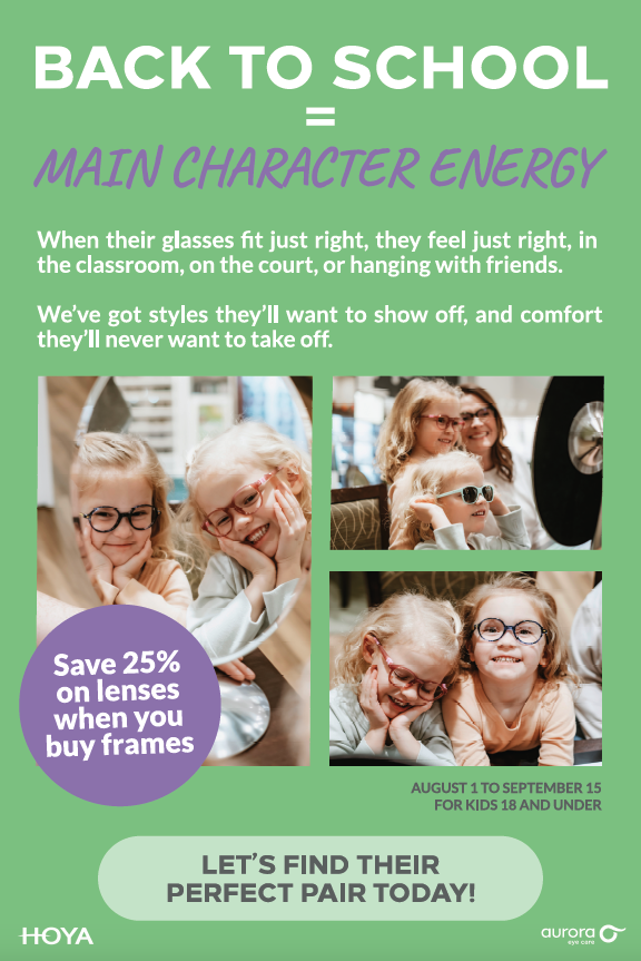 Aurora Eye Care Poster designed by Pepper marketing