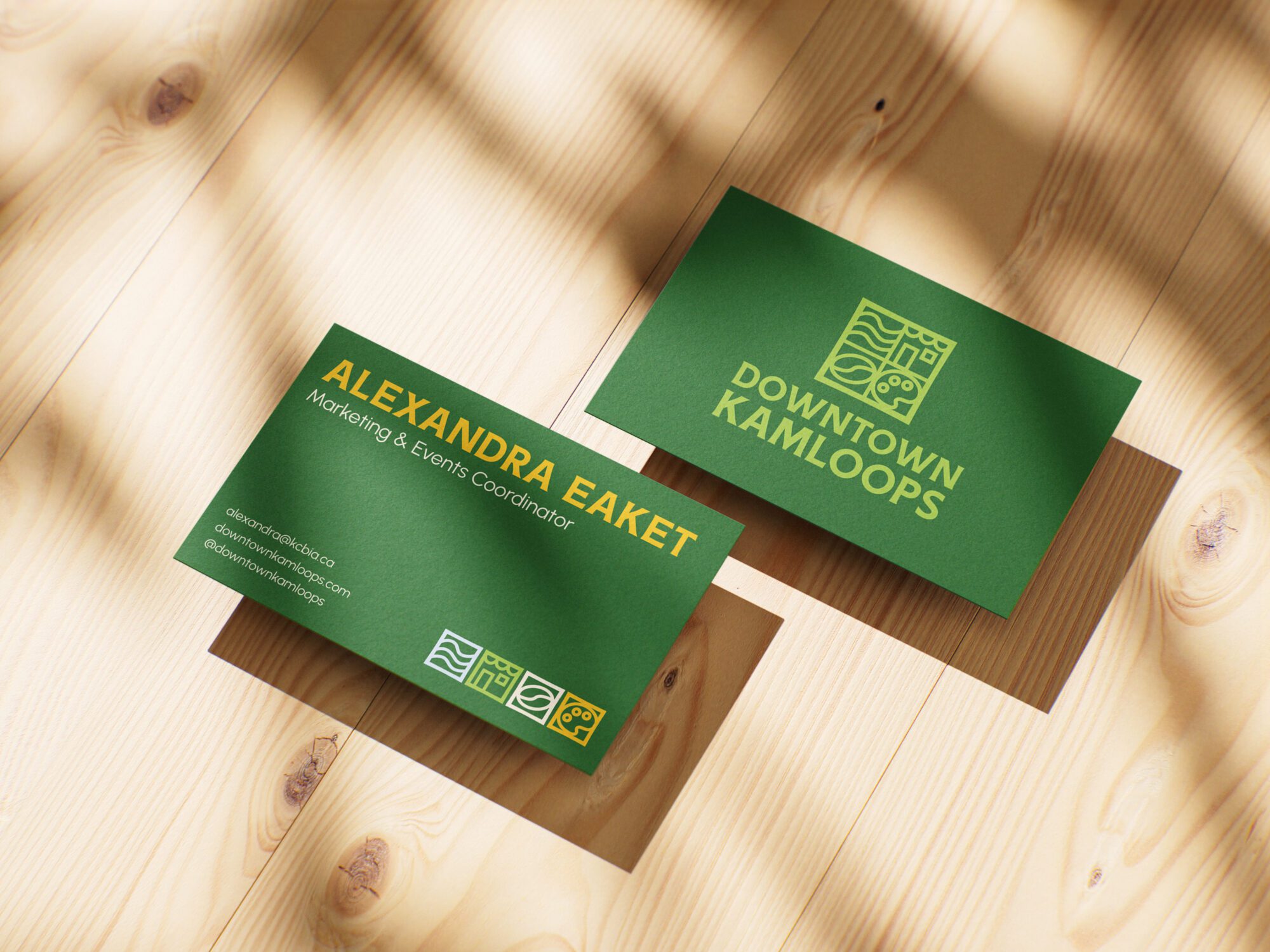Downtown Kamloops Visual Identity by Pepper Business Card Mockup