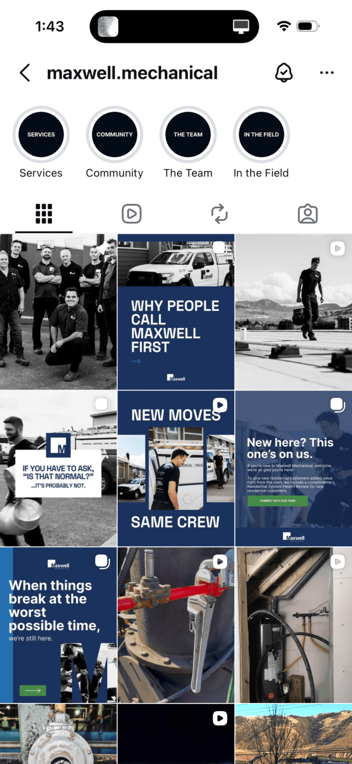 Social Media Content Creation for Maxwell Mechanical by Pepper