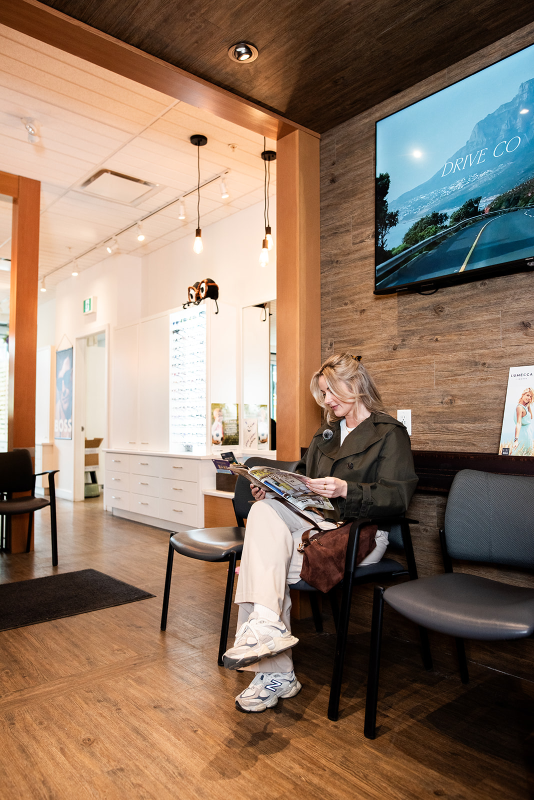 nicola eye care eye exam appointment photoshoot with pepper marketing kamloops bc