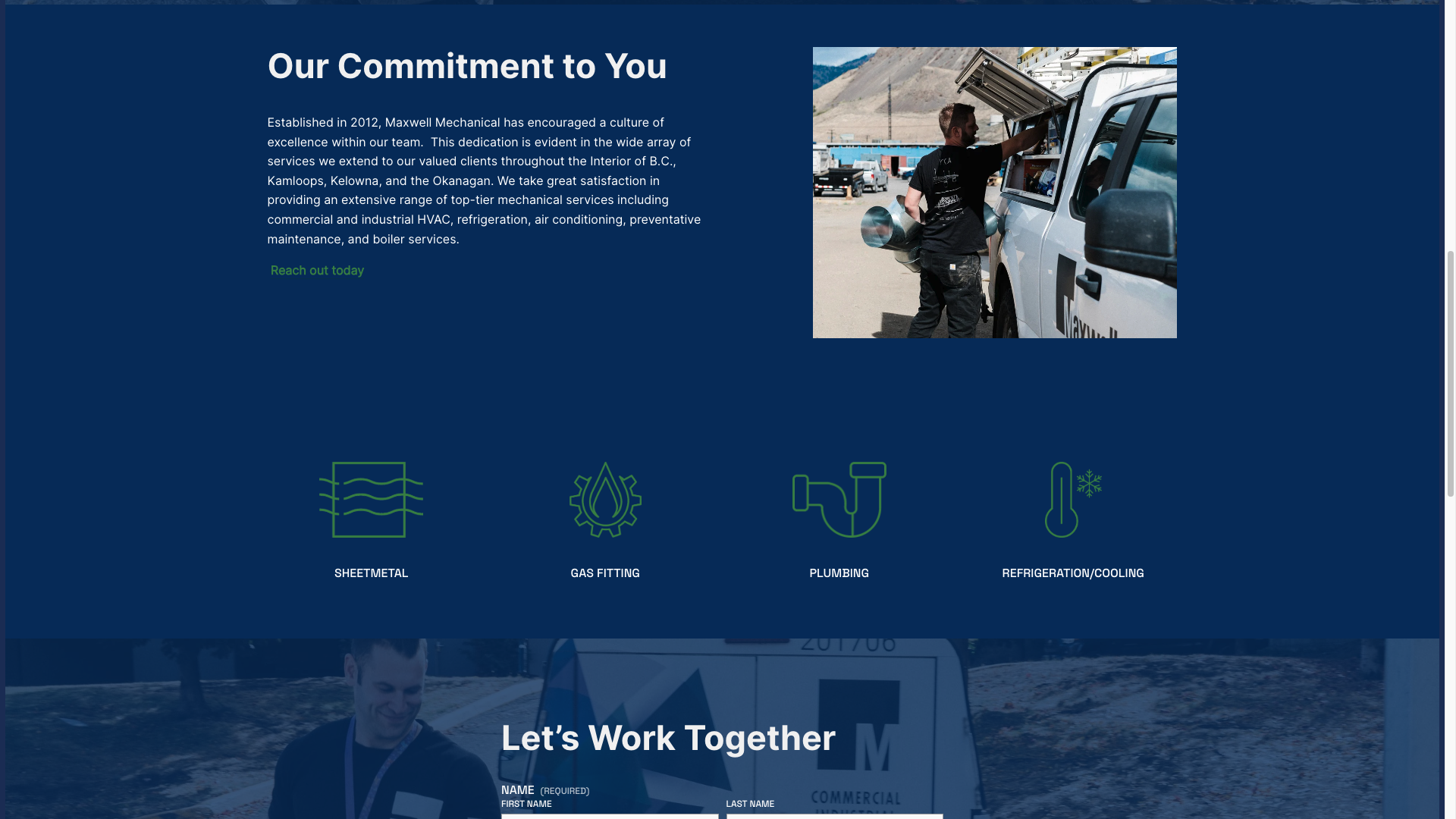 Maxwell Mechanical Website design by Pepper
