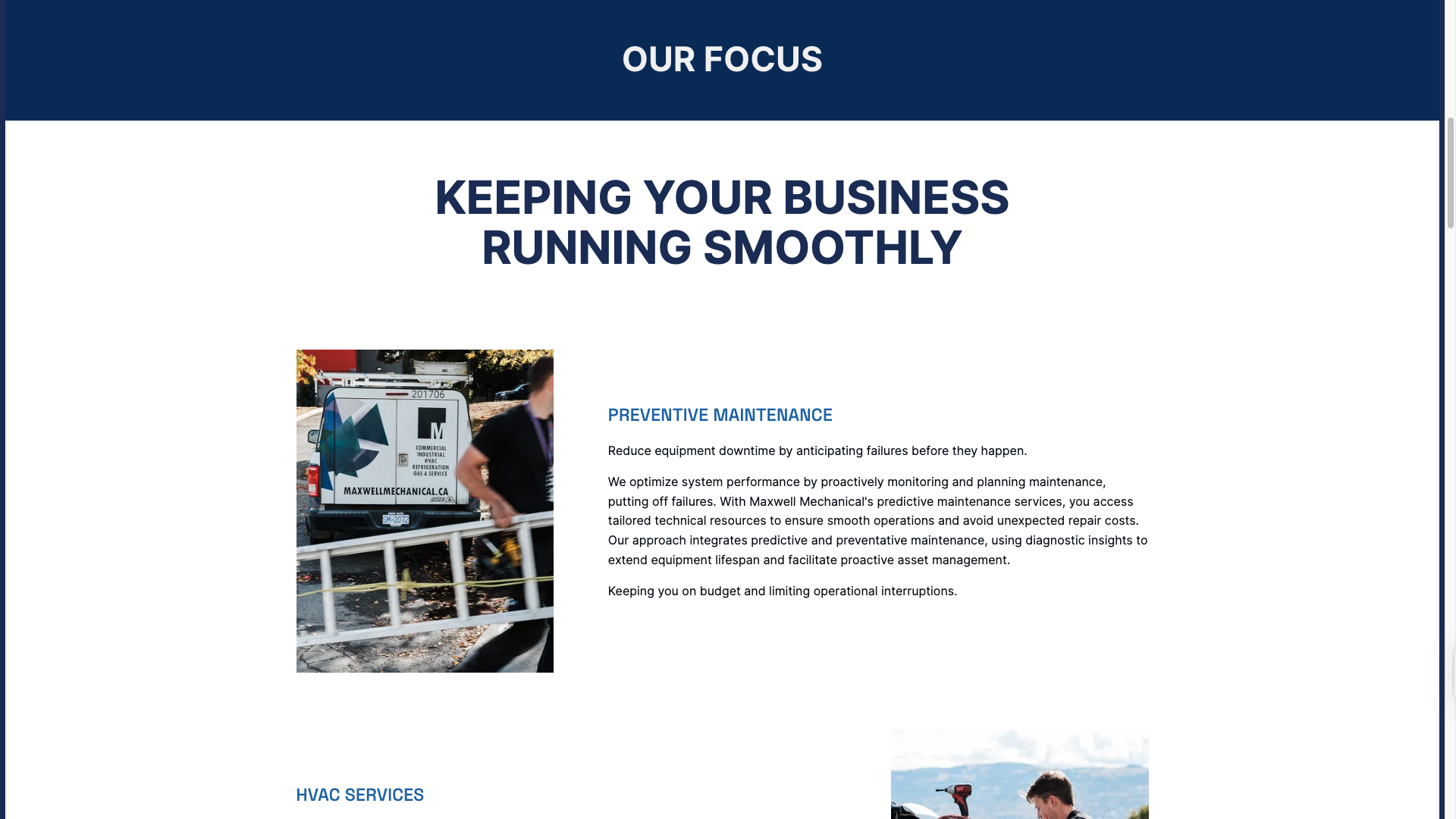 Maxwell Mechanical Website design by Pepper