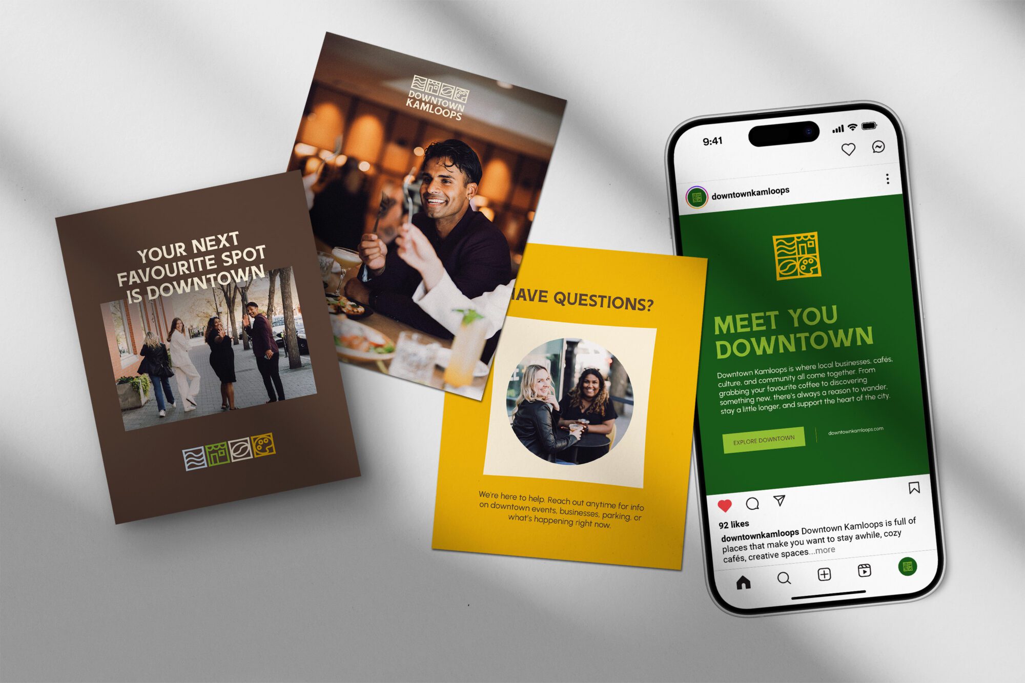 Downtown Kamloops Visual Identity by Pepper Socials Mockup
