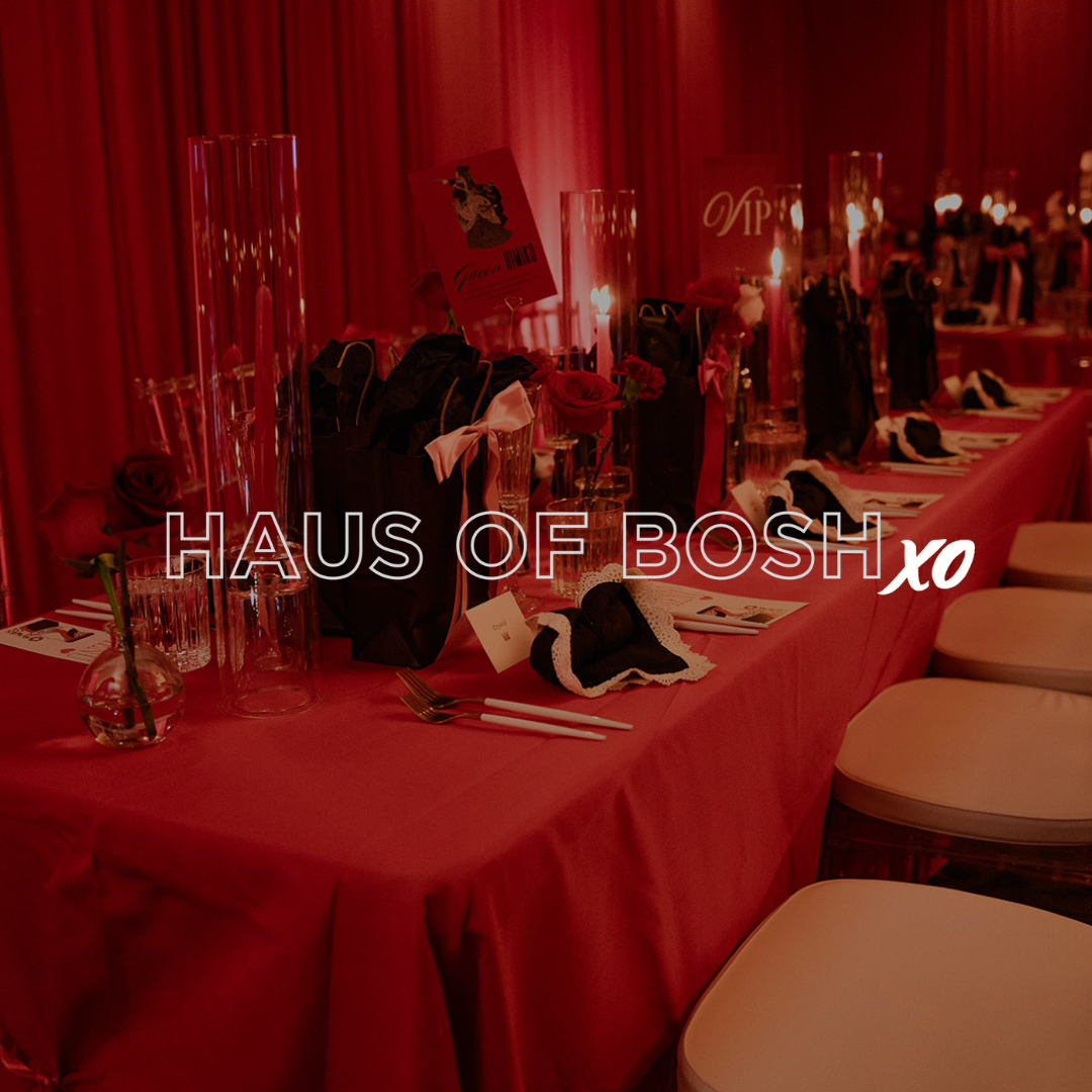Haus of Bosh event table setup in Kamloops BC.