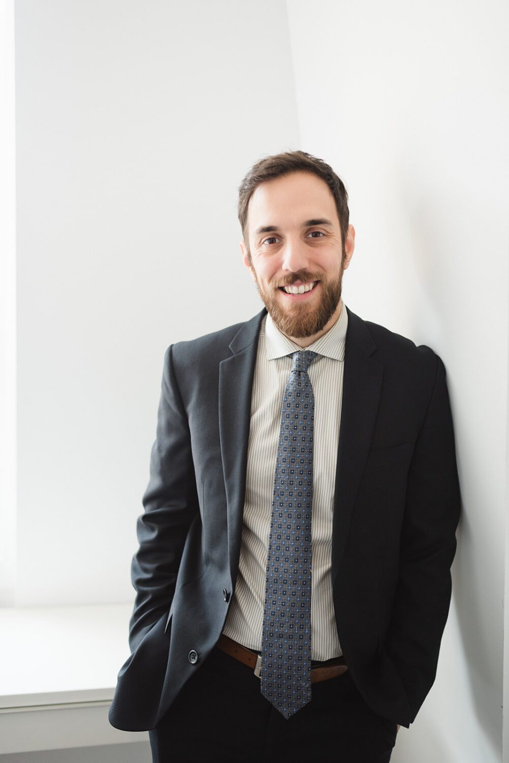 GoodWin Law team member working at a desk in a professional law office