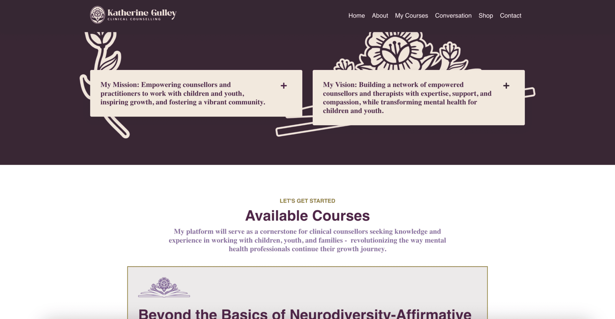 Katherine Gulley Clinical Counselling Website Development by Pepper