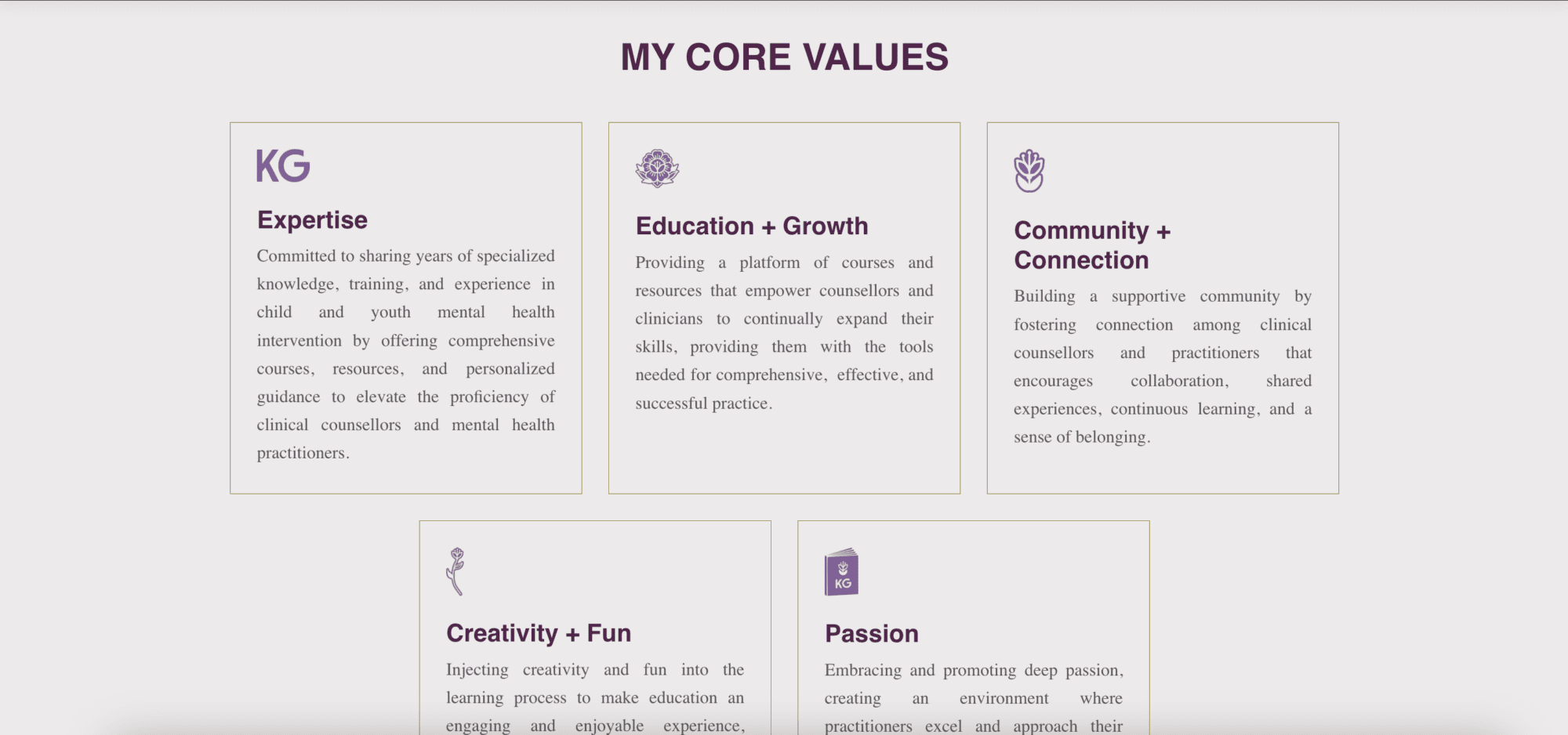 Katherine Gulley Clinical Counselling Website Development by Pepper