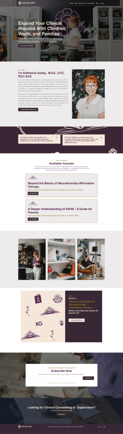Katherine Gulley Clinical Counselling Website Development by Pepper